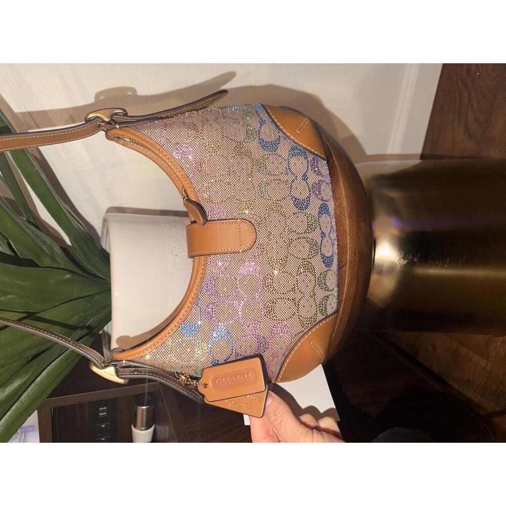 Coach rainbow crystal Hampton in signature jacquard - Picture 4 of 9